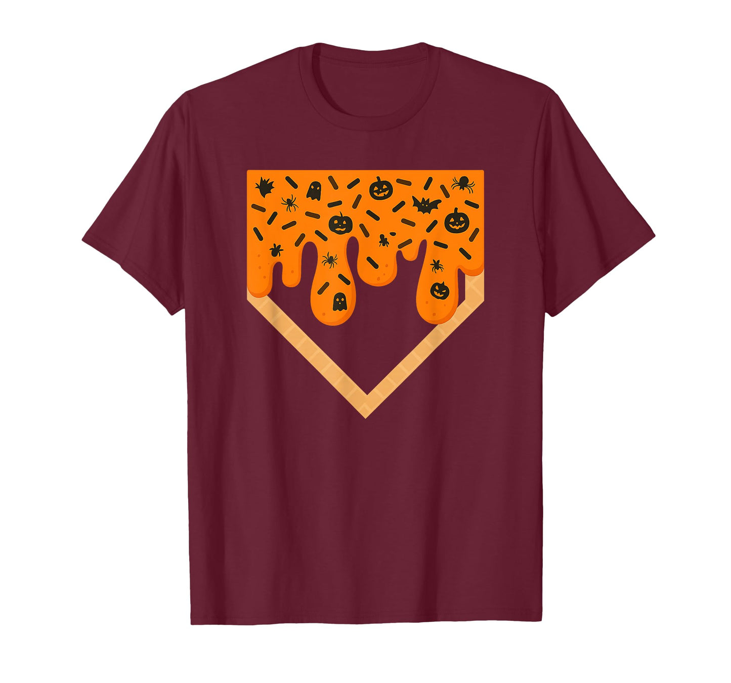 Ice Cream Spooky Baseball Halloween T-Shirt