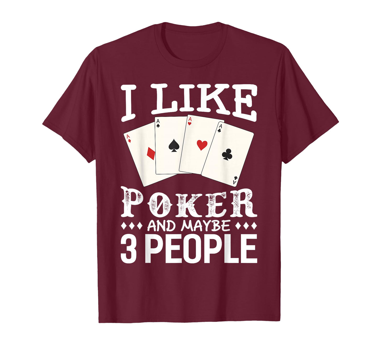Poker Game Gift Tees Unisex Poker T-Shirt Black Small Crew Neck Short Sleeve Letter Print Modern Poker Humor Gift
