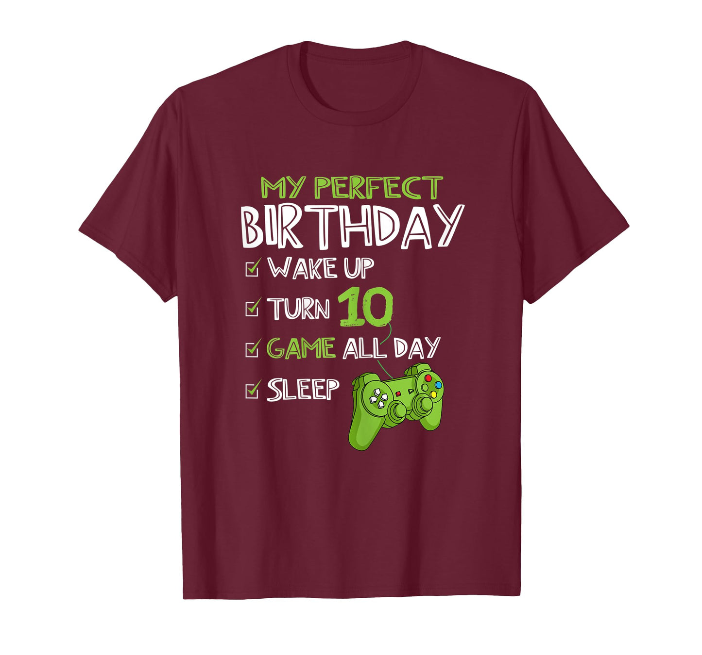 10th Birthday Gaming 10 Years Old Perfect Gamer Gift Boys T-Shirt