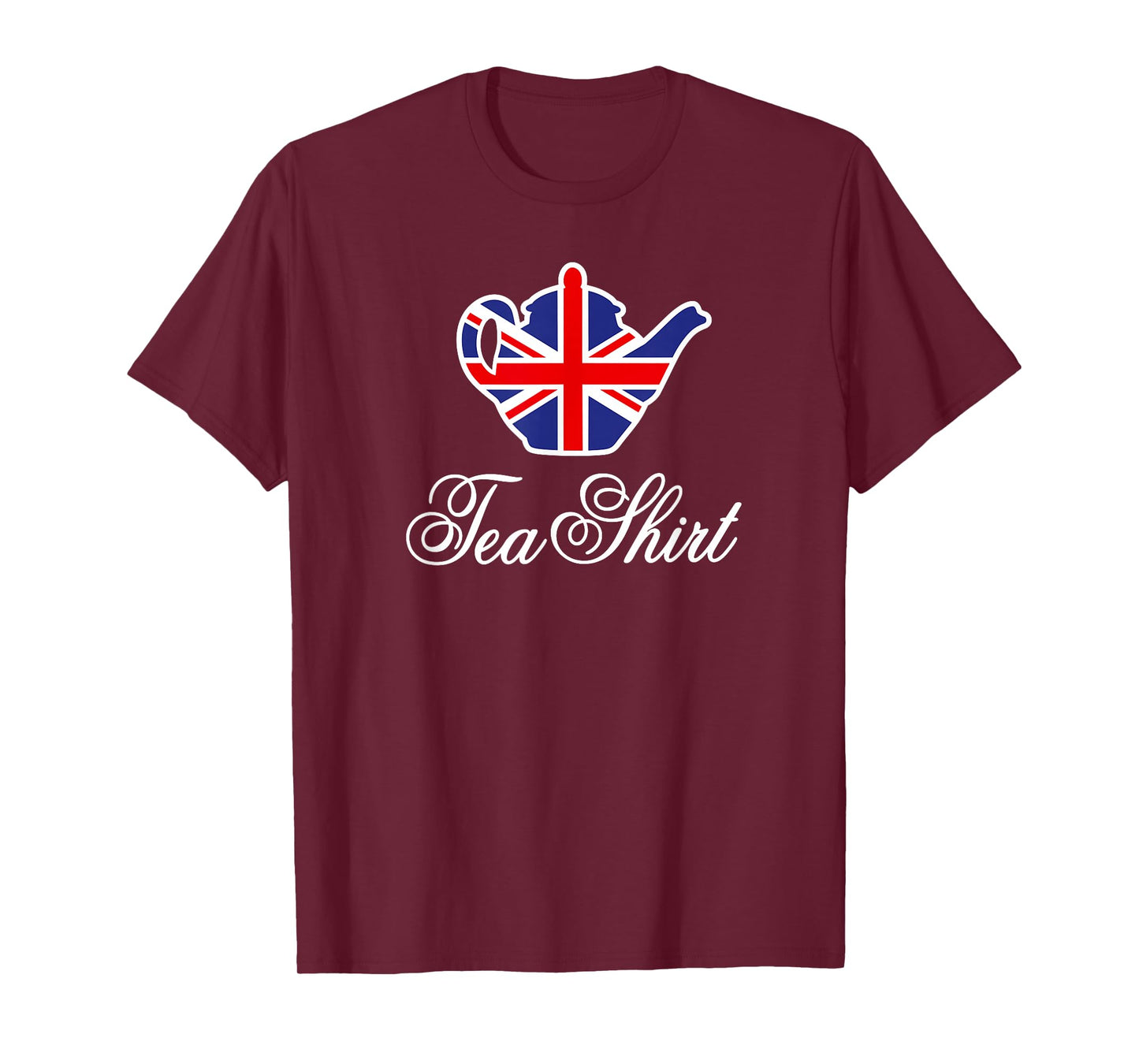 Tea Shirt British Union Jack Flag Teapot Tea Word Play T-Shirt