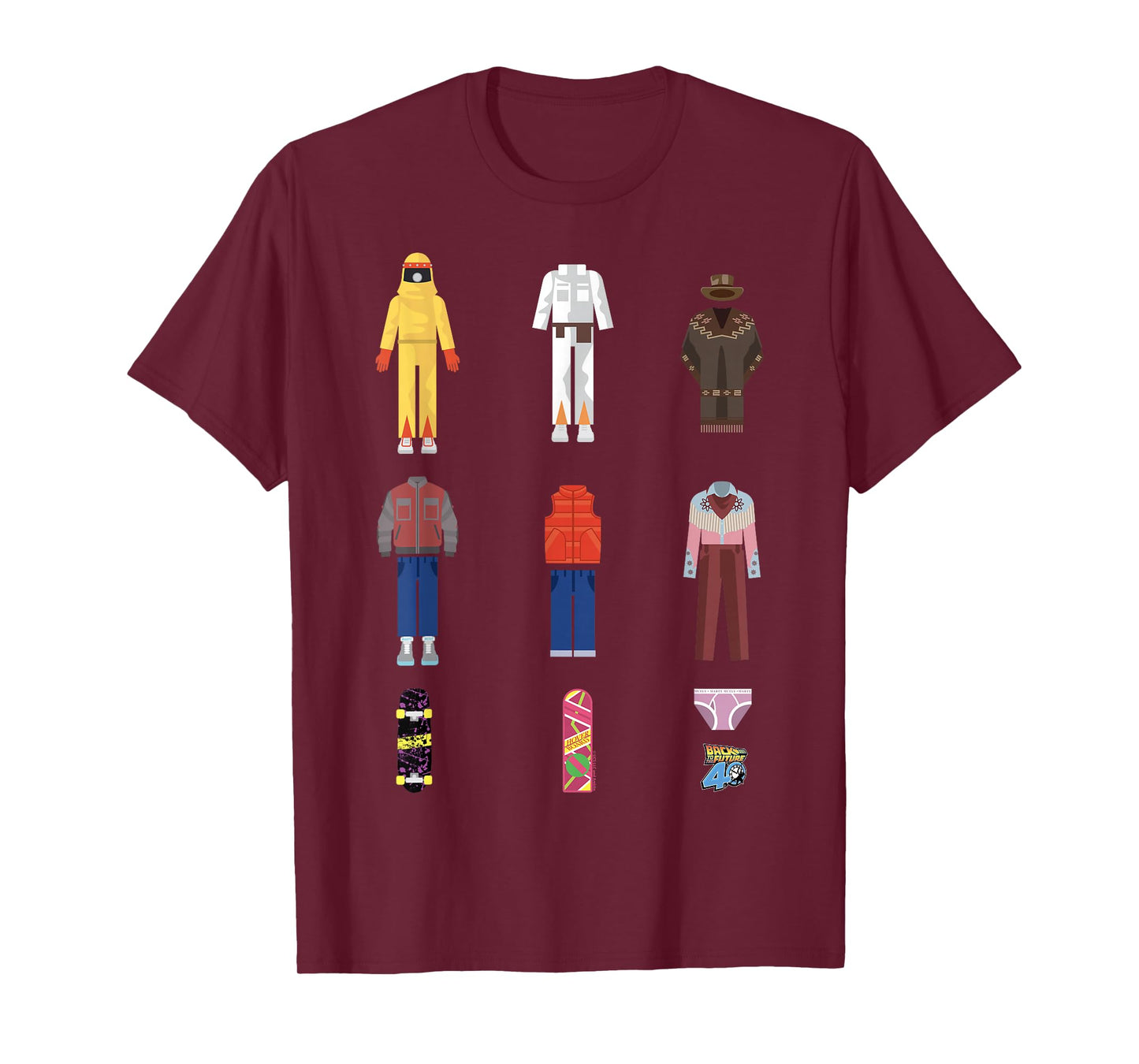 Back To The Future 40th Anniversary Iconic Outfits T-Shirt