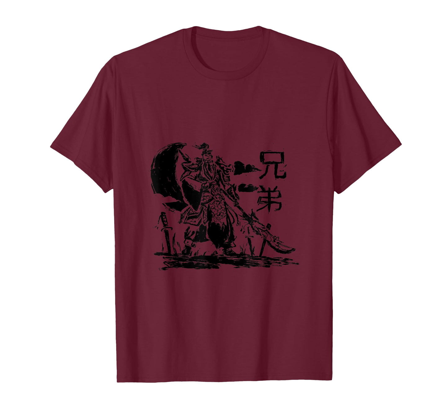 Guan Yu Chinese Warrior Sketch Design T-Shirt