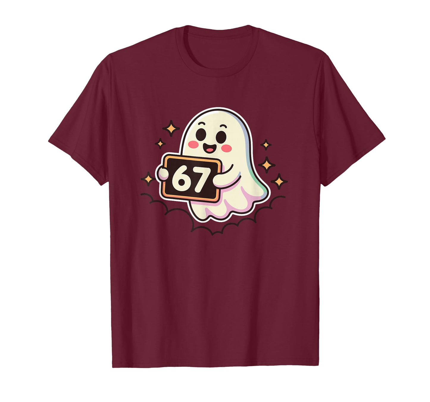 Cartoon Ghost 67 Meme T-Shirt