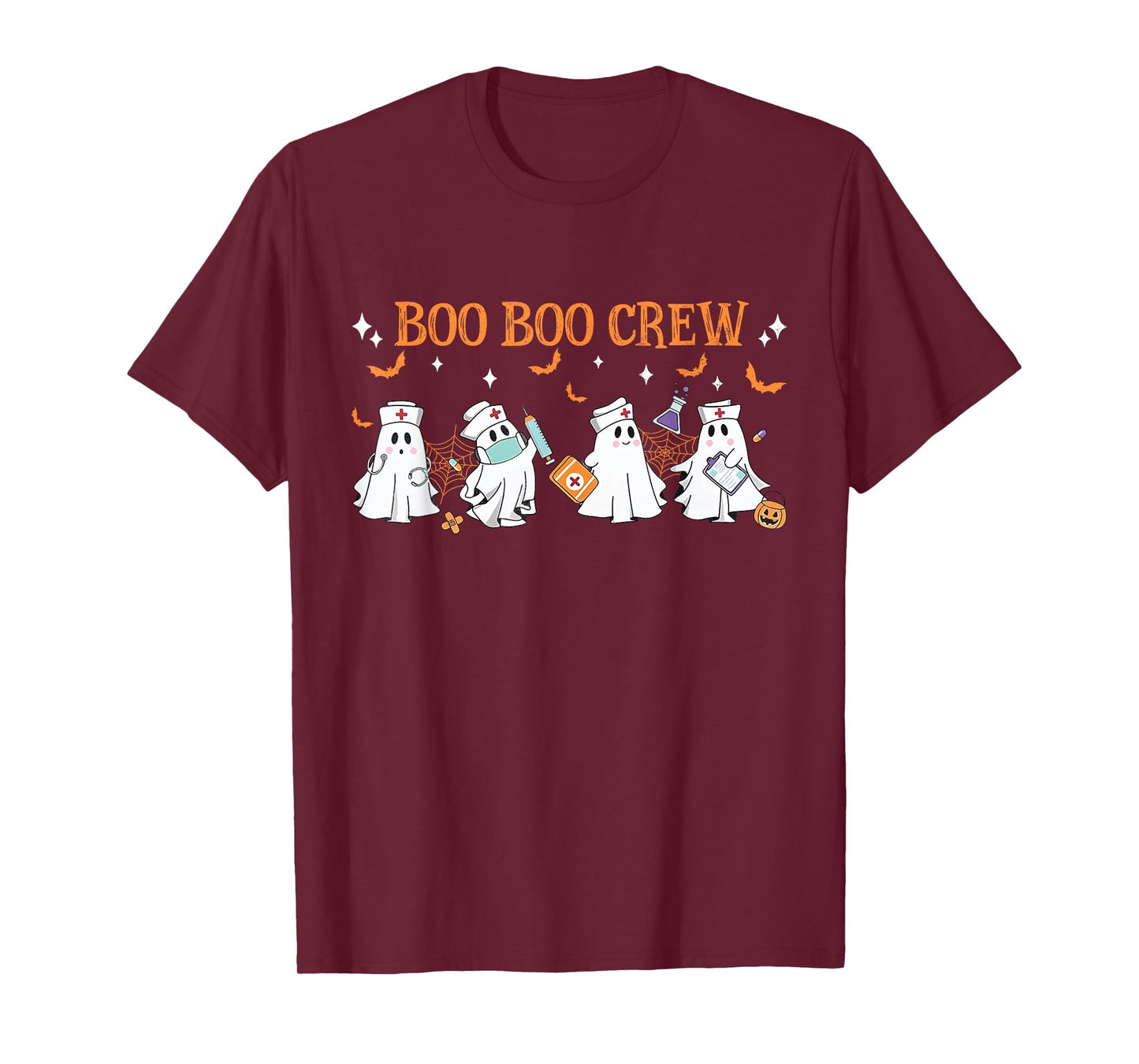 Boo Boo Crew Nurse Funny Ghost Women Halloween Nurse T-Shirt