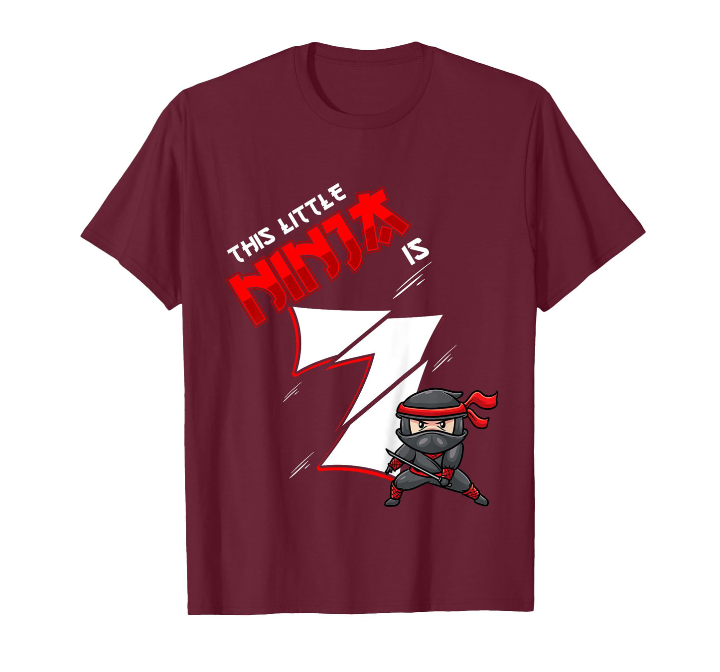 Kids 7th Birthday For Boy 7 Years Old Ninja T-Shirt