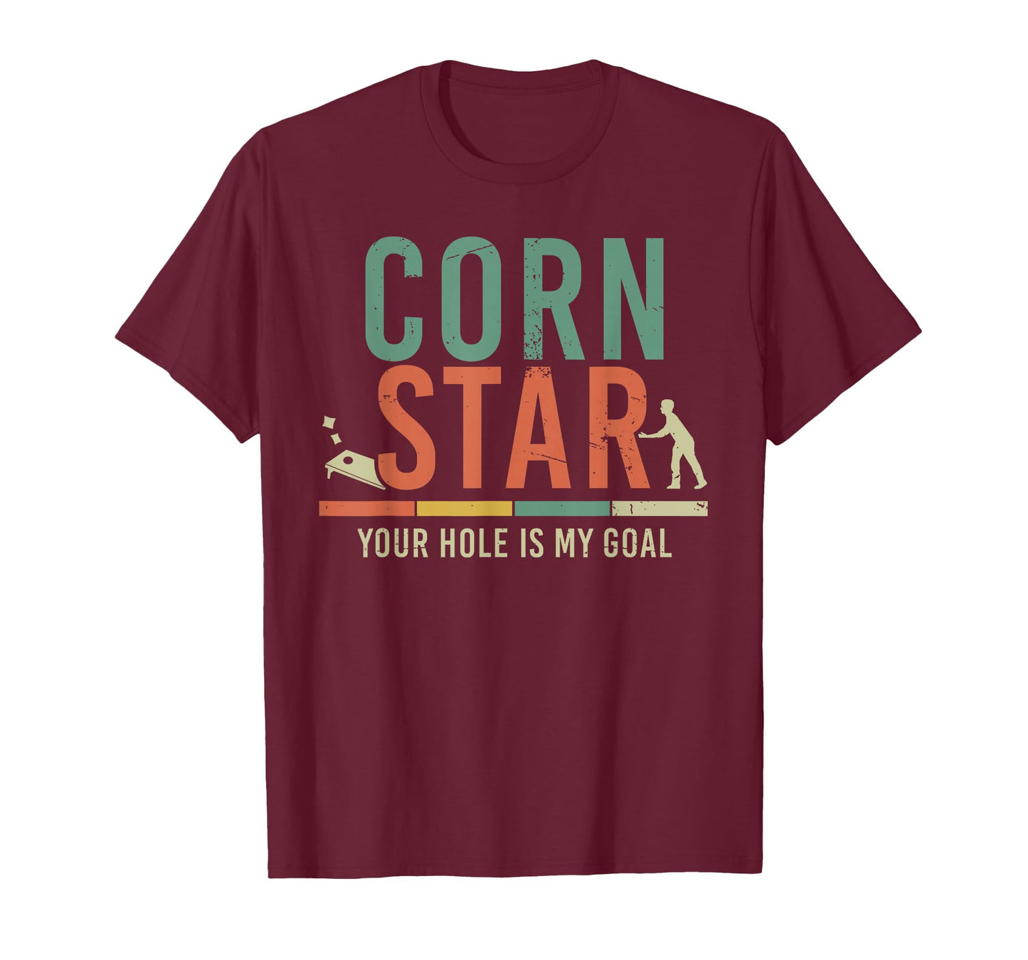 Cool Cornhole Art Men Women Corn Hole Bag Toss Tournament T-Shirt