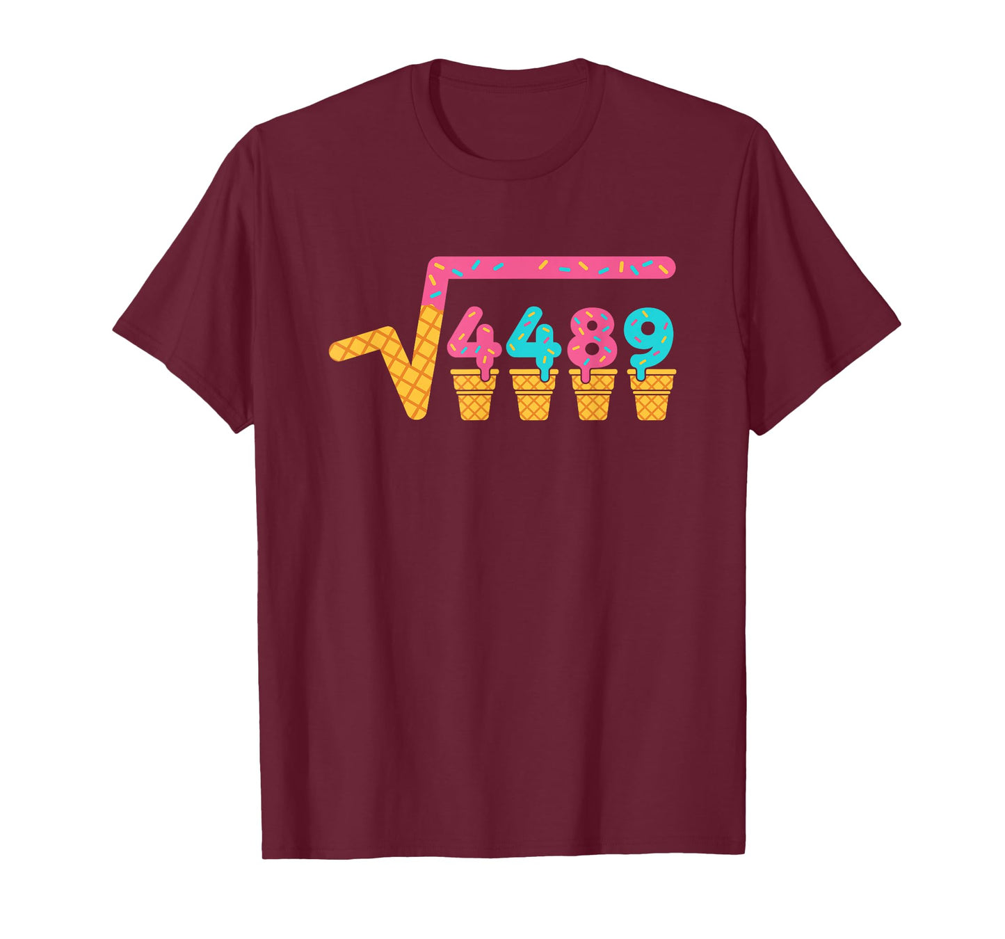 Square Root of 4489 Ice Cream Drip Meme Slang 67 6 7 6-7 T-Shirt