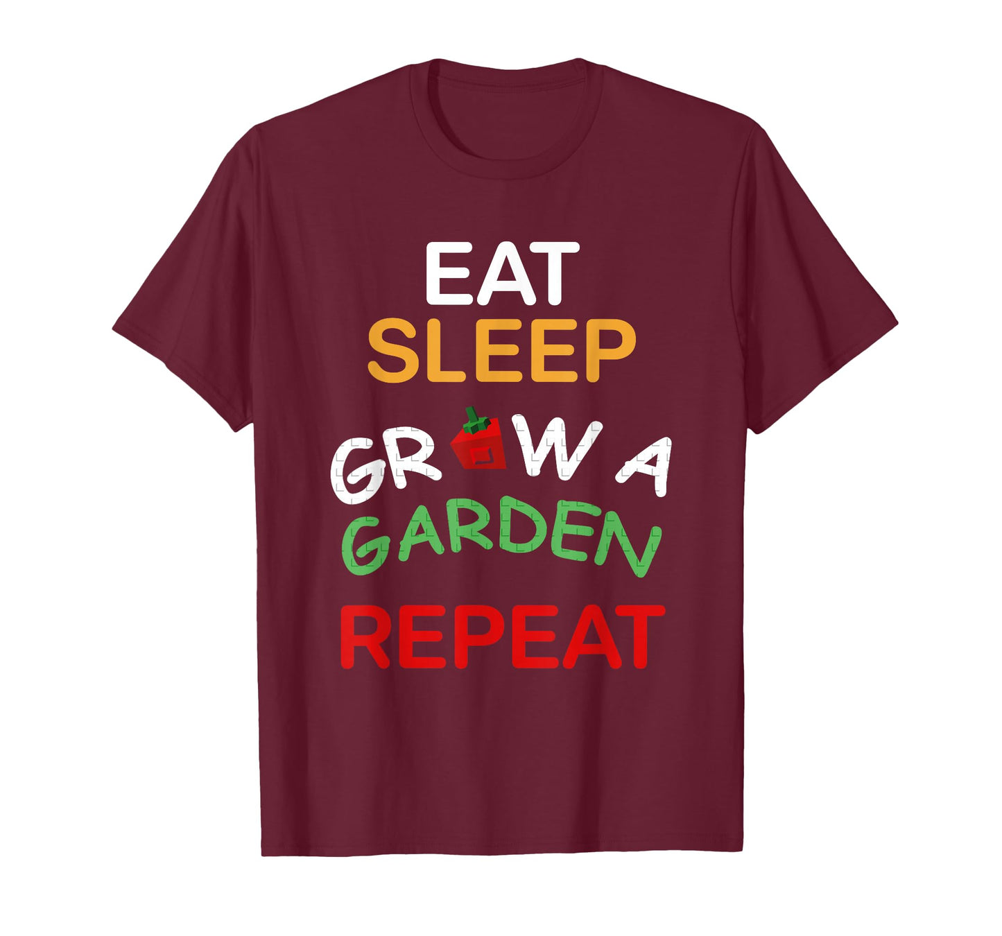 Funny Eat Sleep Grow A Garden Repeat Gamer Design T-Shirt