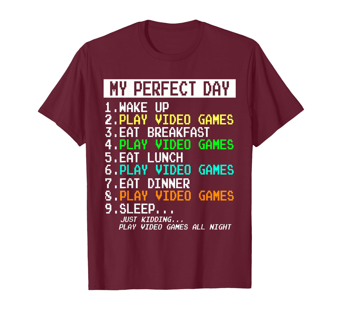 Gaming Apparel Video Game Gamer Gifts Men Boy Funny Humor T-Shirt
