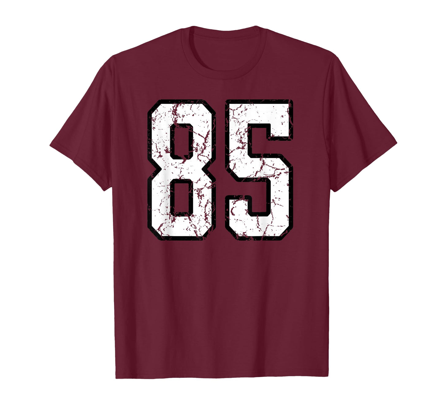 White and Black Sports Number 85 Jersey Uniform Player T-Shirt