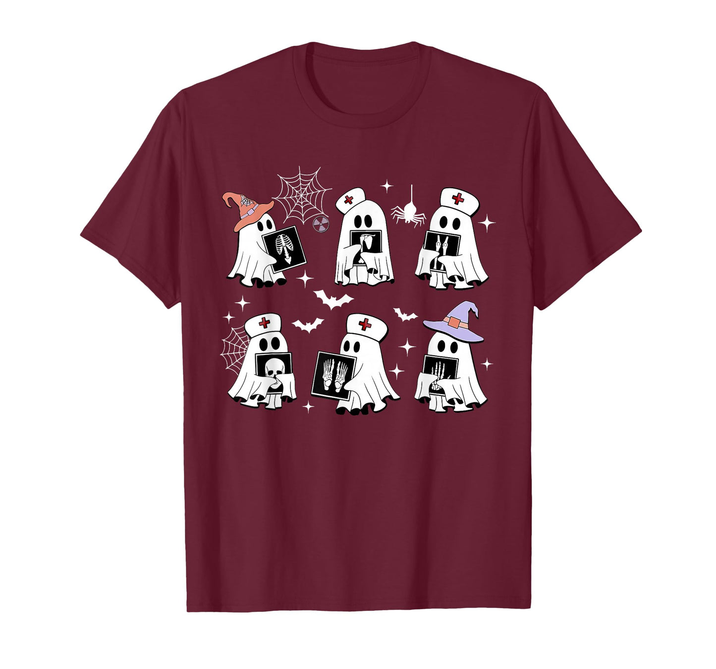 Funny X-ray Tech Ghosts Boo Sheet Radiology Spooky Halloween T-Shirt