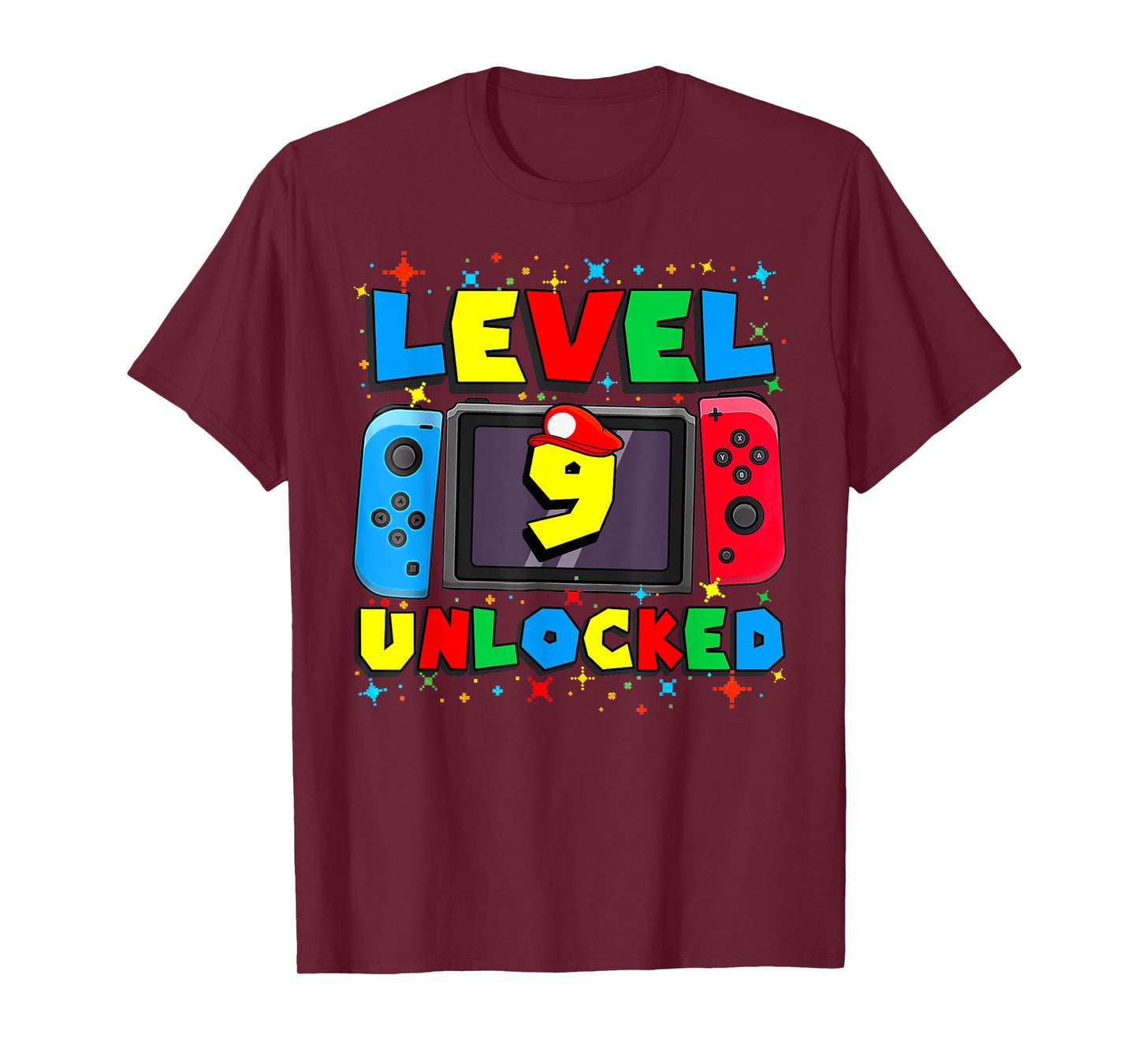 Level 9 Unlocked Gamer 9th Birthday Gift Video Game Boys T-Shirt