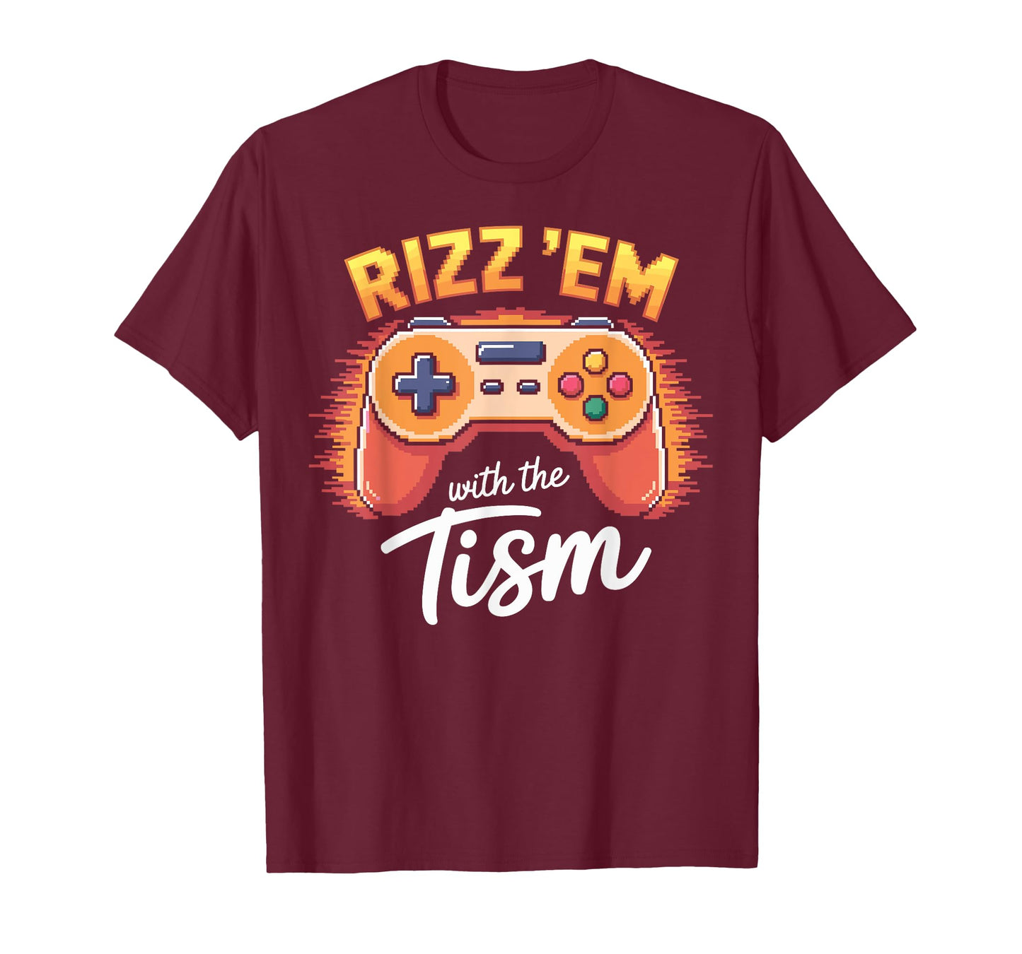 Rizz Em With The Tism Kids Video Game Autism Boy T-Shirt
