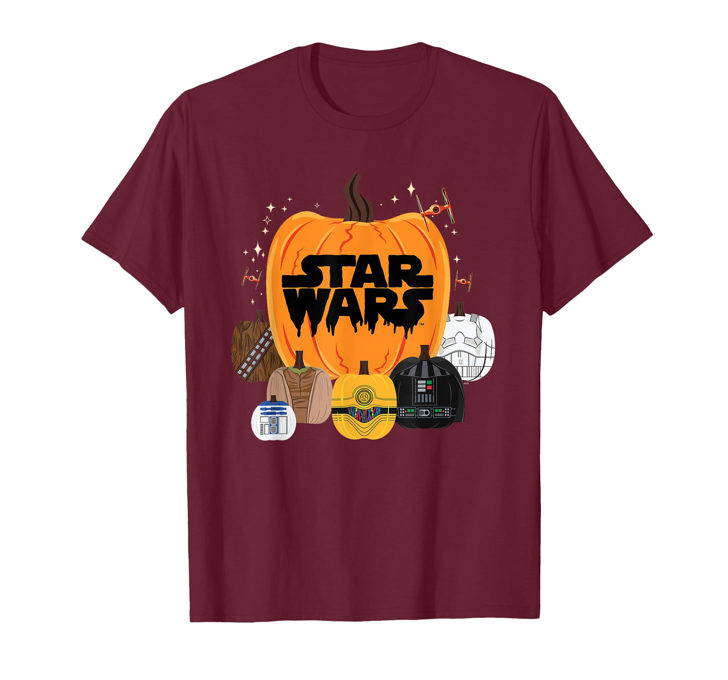 Star Wars Halloween Pumpkin Characters Group T-Shirt