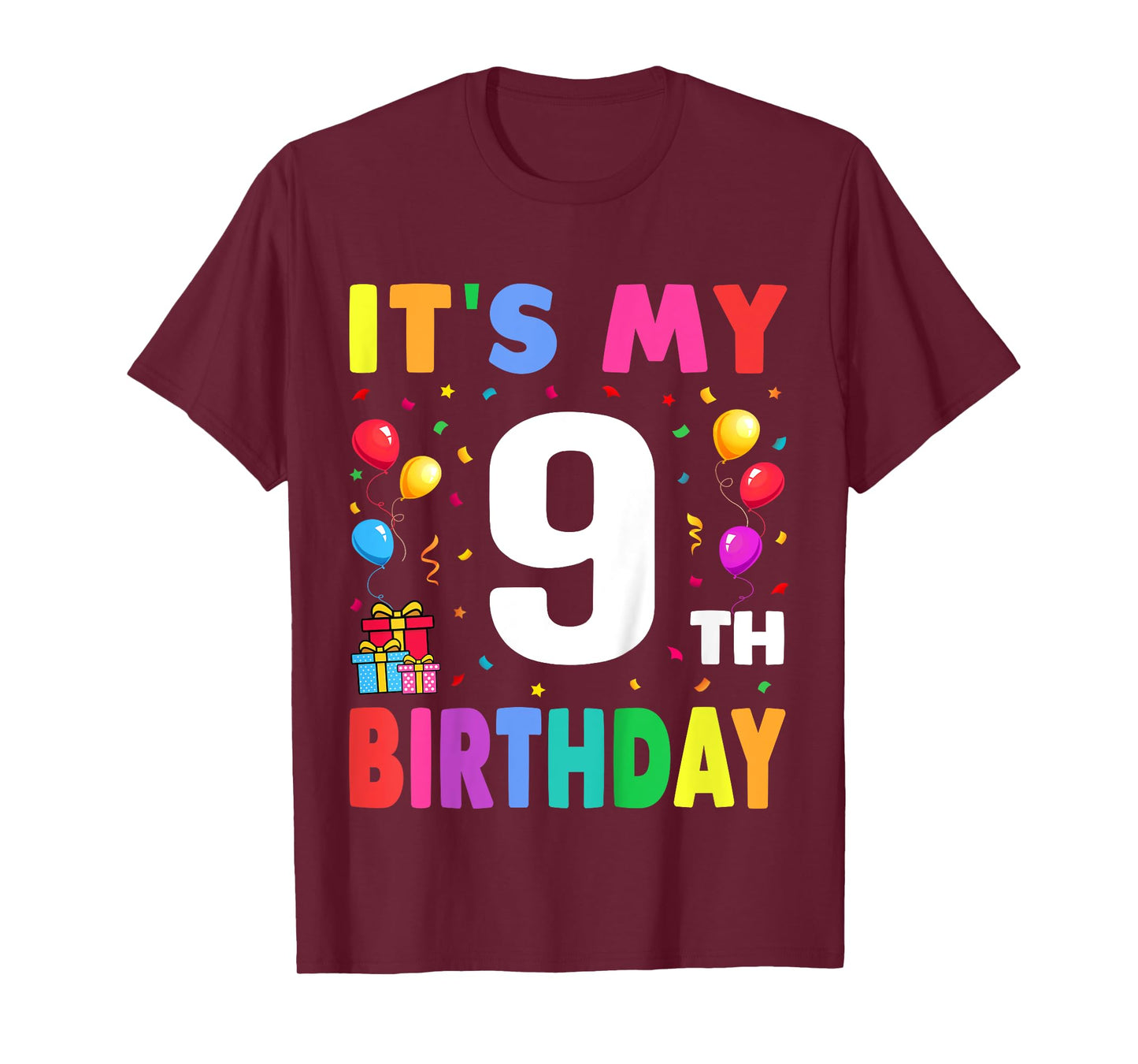 It's My 9th Birthday 9 Nine Happy Birthday Boys or Girls T-Shirt