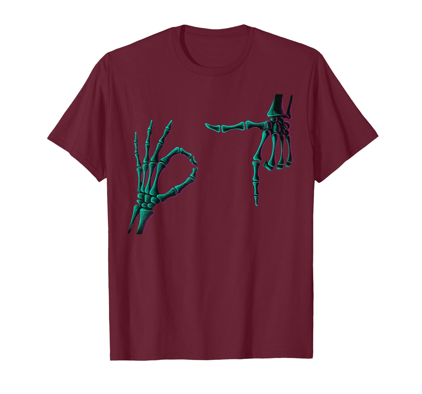 67 Meme Skeleton Hands 6 7 Halloween Six Seven Funny Meme T-Shirt
