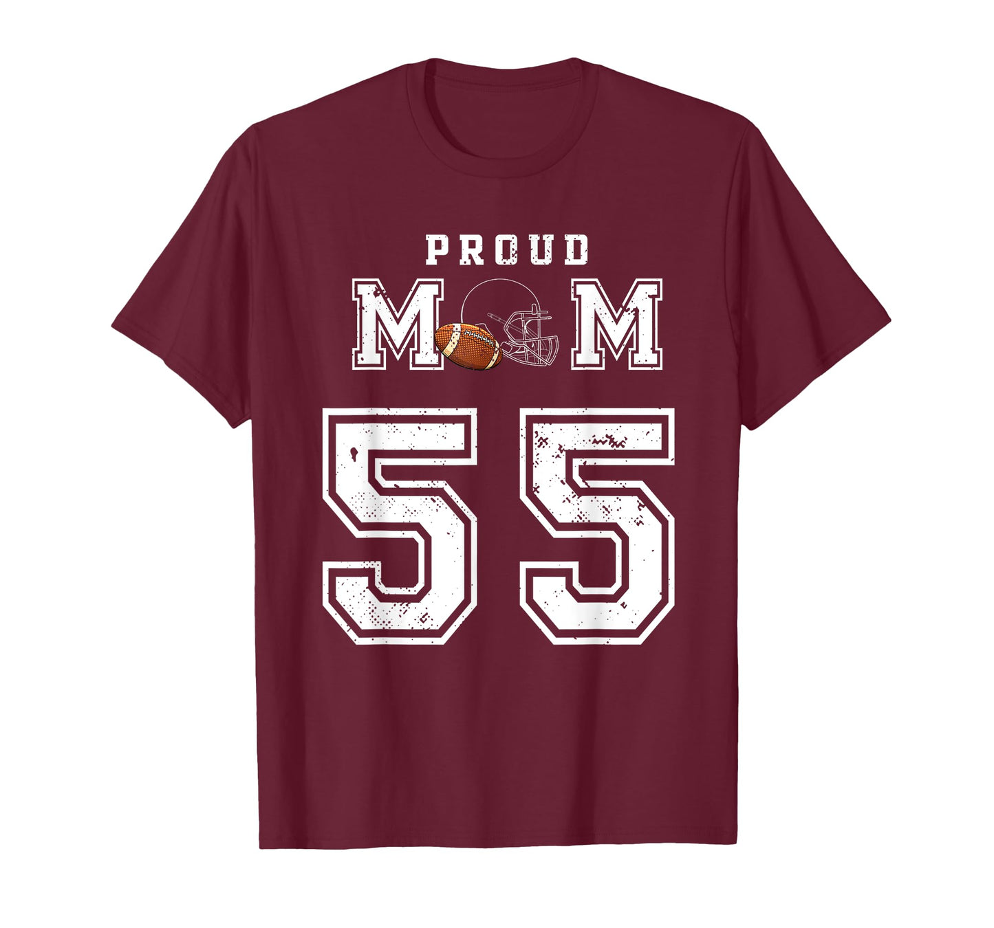 Custom Proud Football Mom Number 55 Personalized For Women T-Shirt