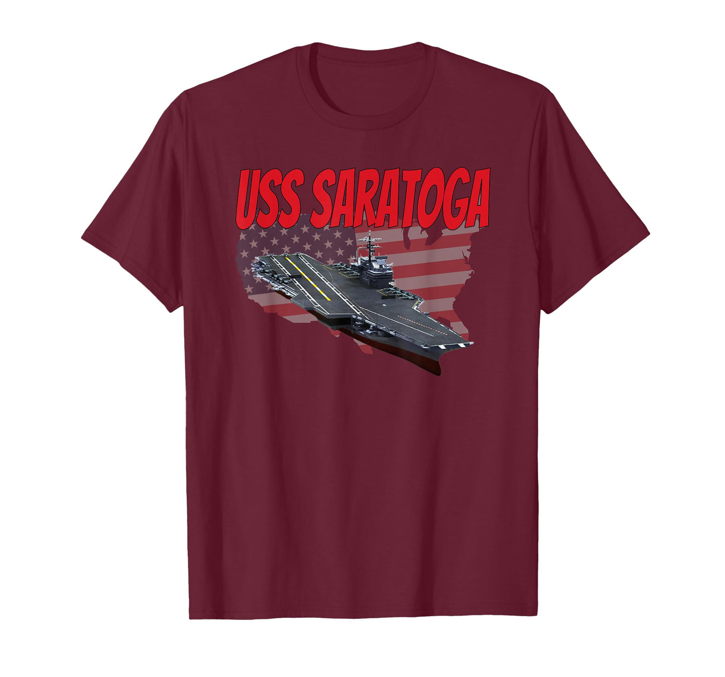 Aircraft Carrier USS Saratoga CV-60 Idea for Grandpa Dad Son T-Shirt