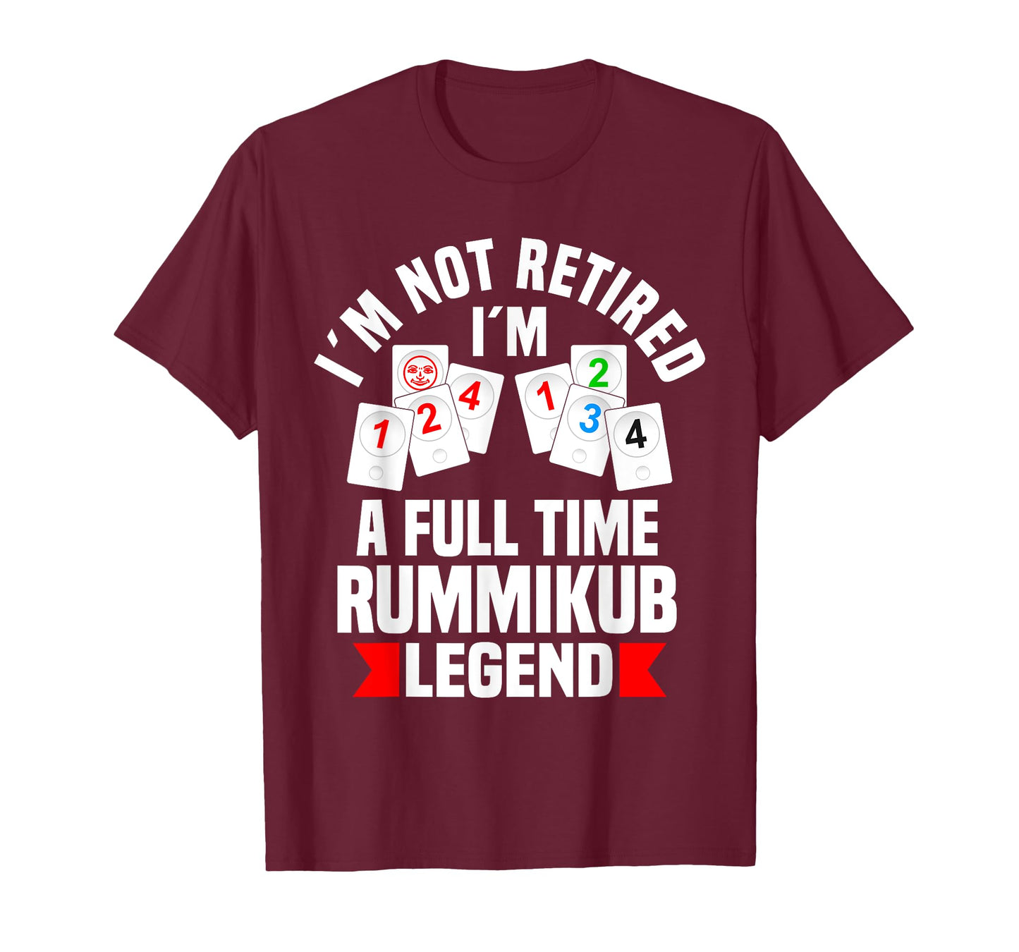 Rummikub Tiles Player King Queen Game Full Time Rummikub T-Shirt