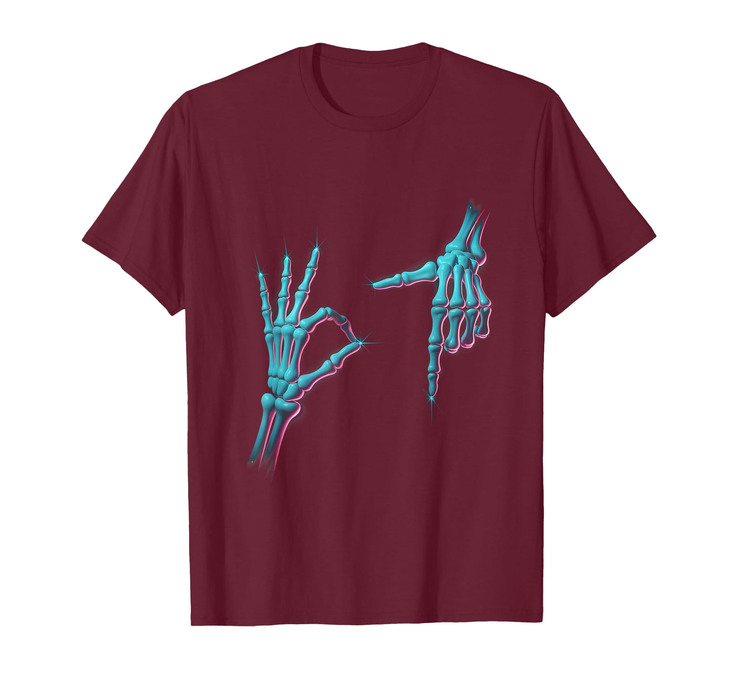 67 Meme Skeleton Hand 6 7 Halloween Six Seven Funny Teens T-Shirt