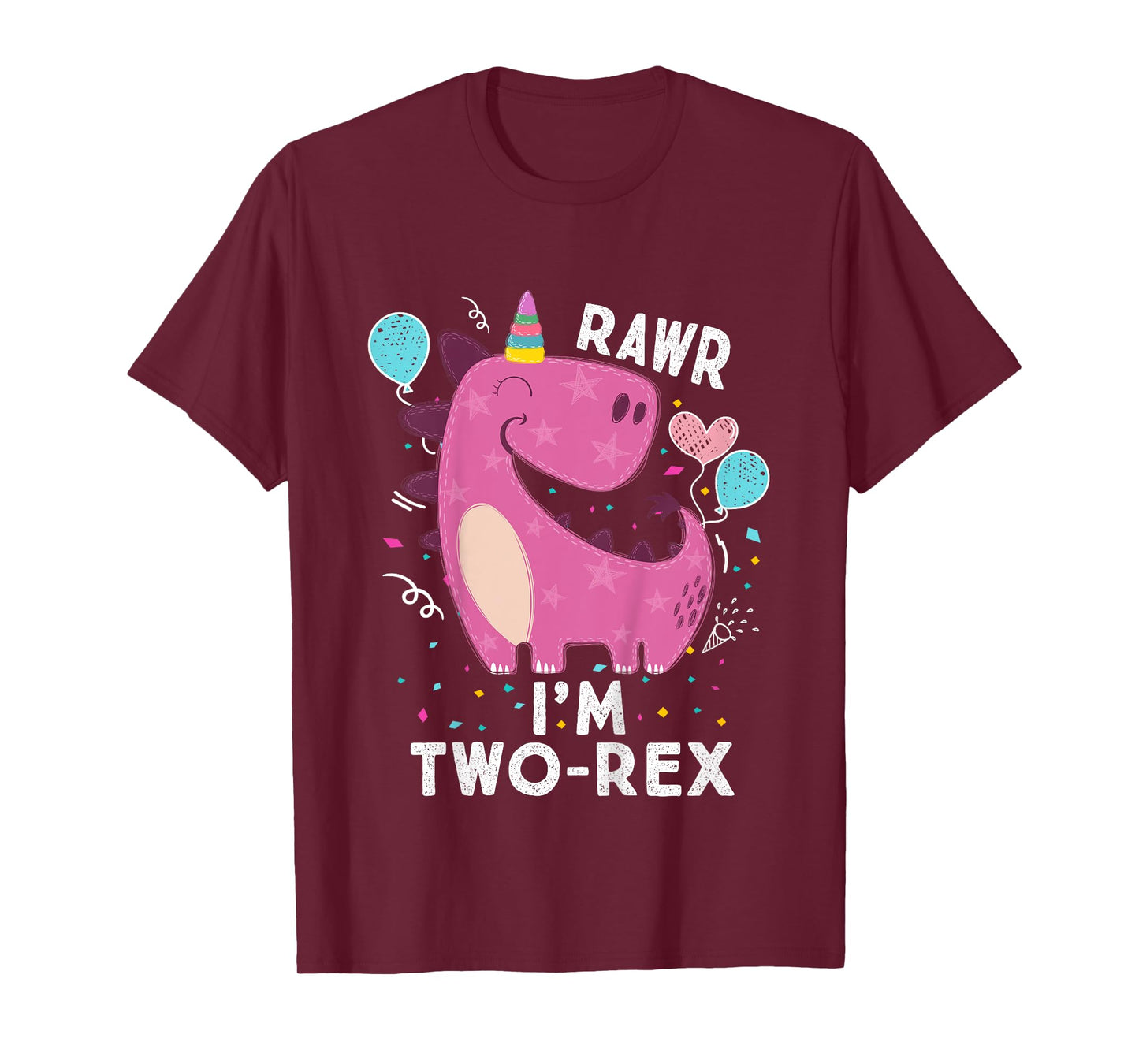 Rawr I'm Two-Rex 2nd Birthday Gifts 2 Year Old Dinosaur T-Shirt