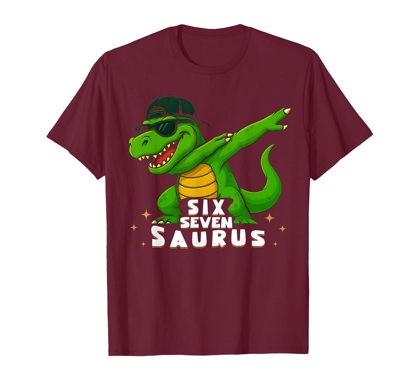 Funny 67 T Rex Dinosaur Six Seven Numbers Boys Kids Dabbing T-Shirt