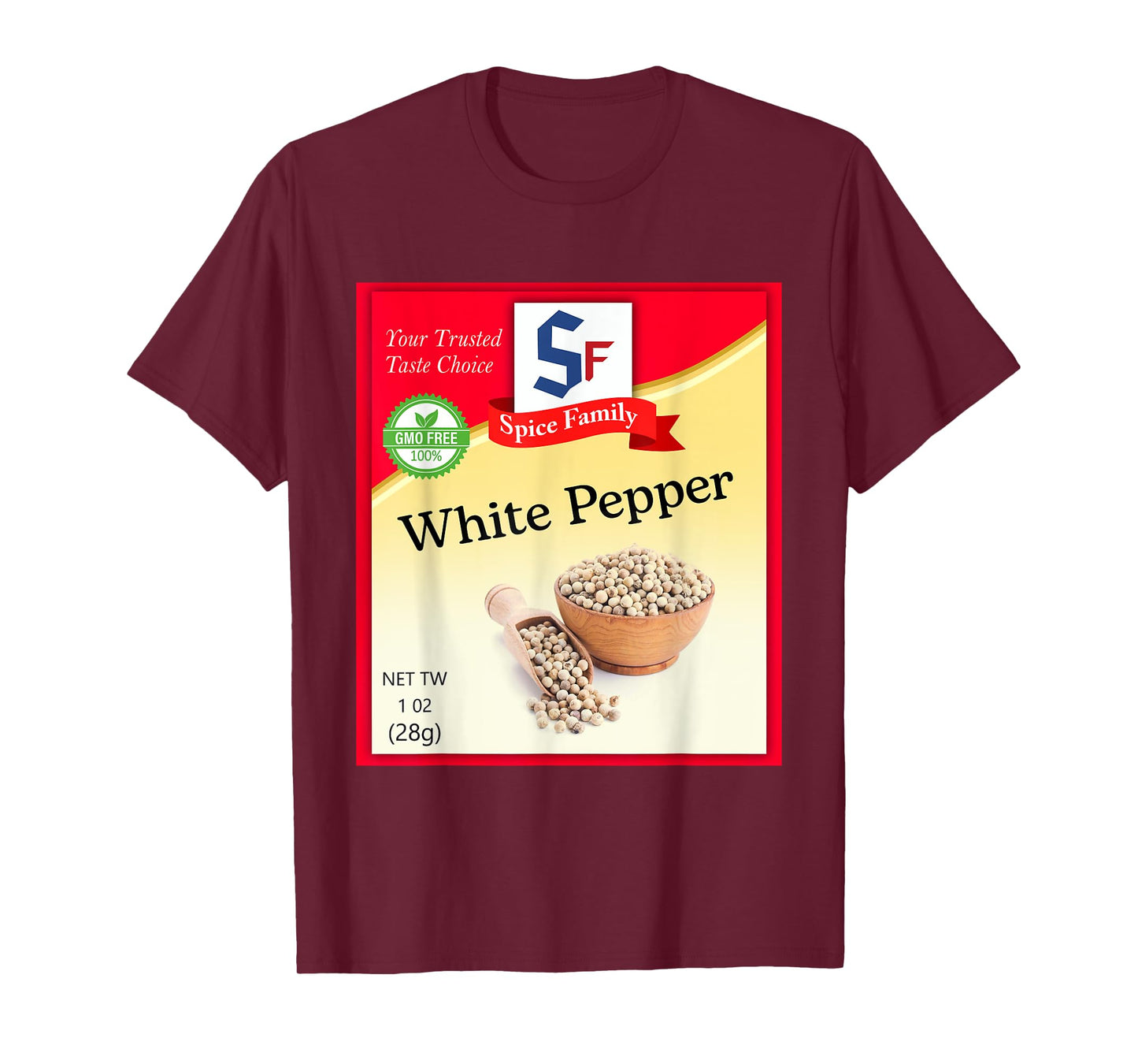 White Pepper Condiment Costume Holiday Spice Costumes T-Shirt
