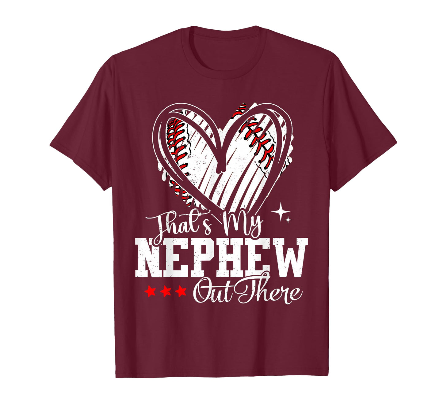 That's My Nephew Out There Baseball Aunt Heart T-Shirt