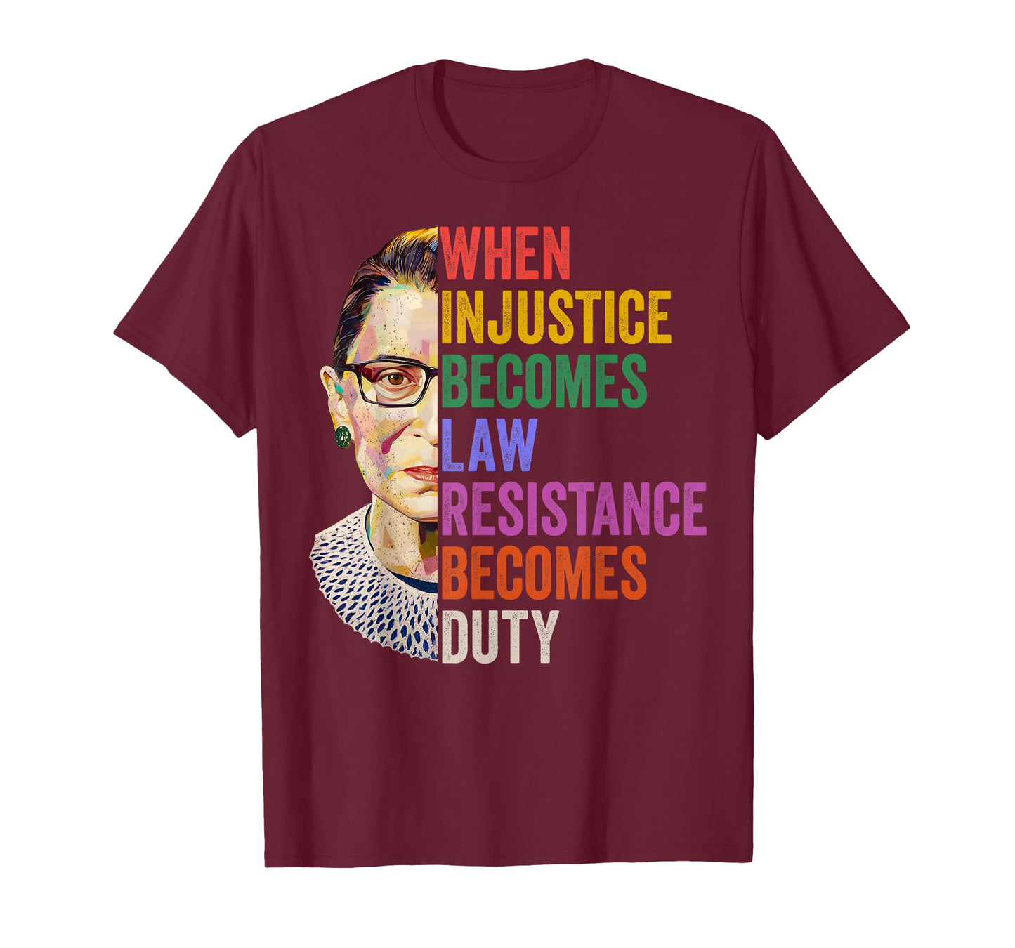 Notorious RBG Feminist Ruth Bader Quotes Apparel Women's T-Shirt - Black, Small