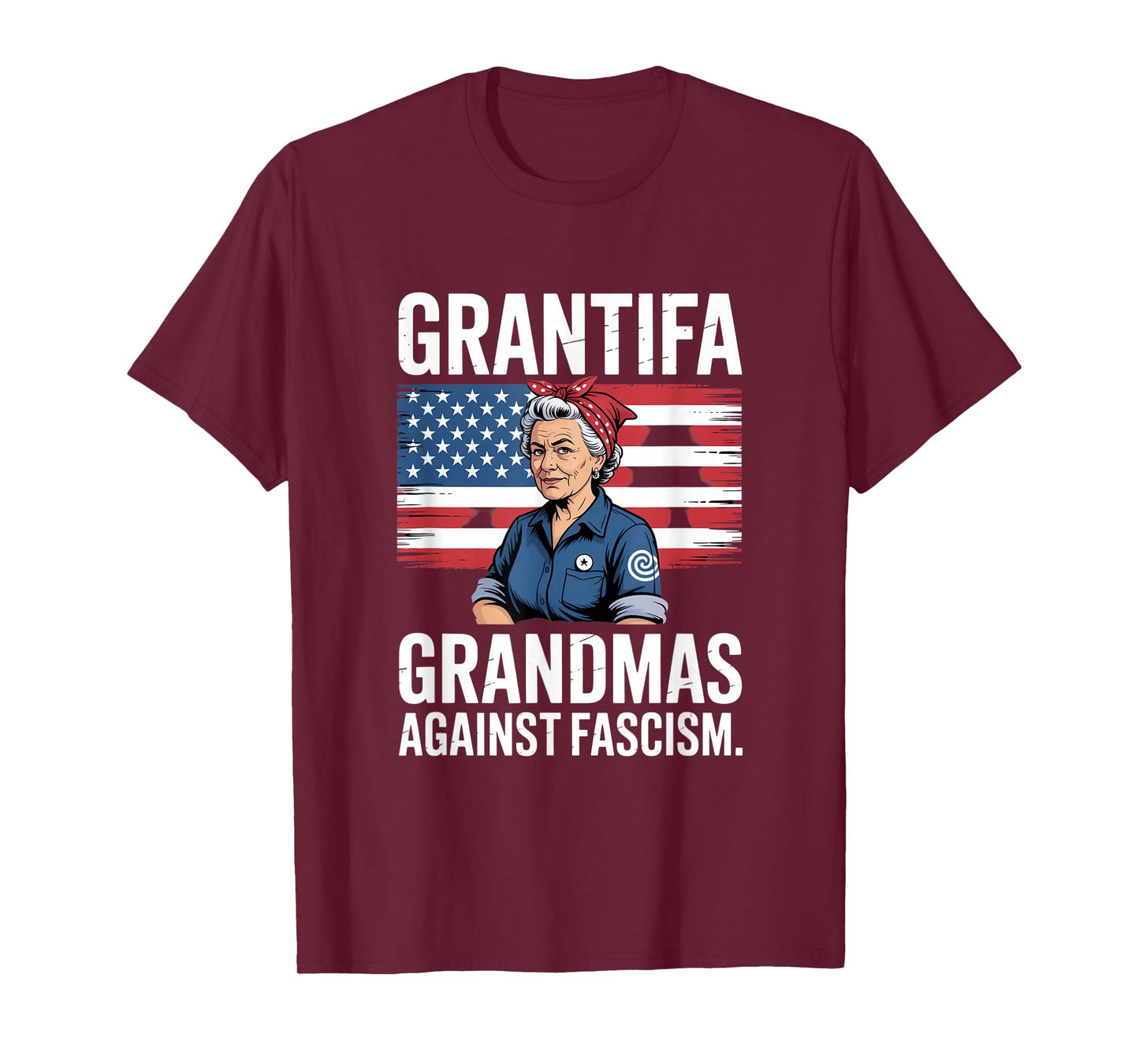 Grantifa Grandmas Against Fascism Flag Resist No Kings T-Shirt