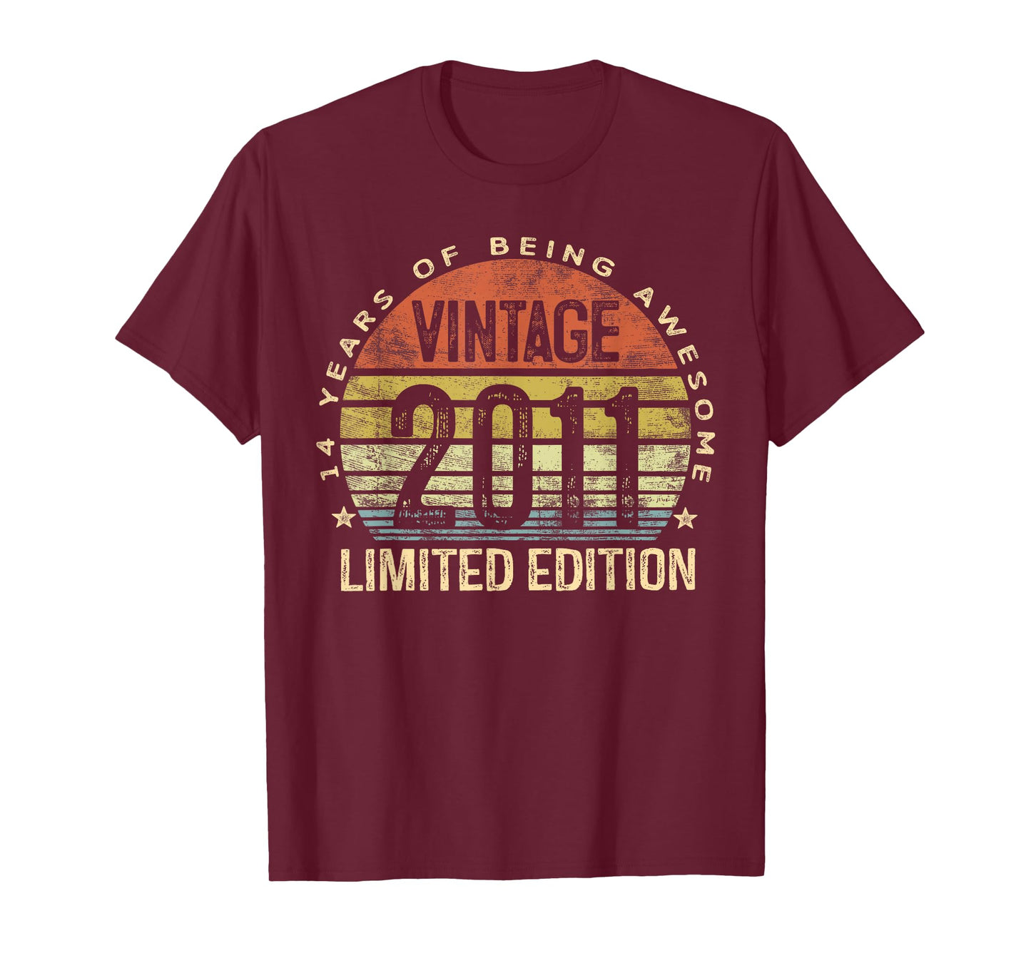 Vintage 2011 Limited Edition 14-Year-Old Gifts 14th Birthday T-Shirt