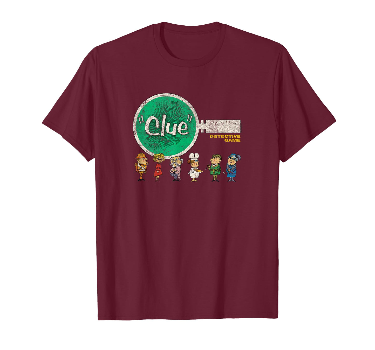 Clue Characters Retro Magnifying Glass Logo T-Shirt