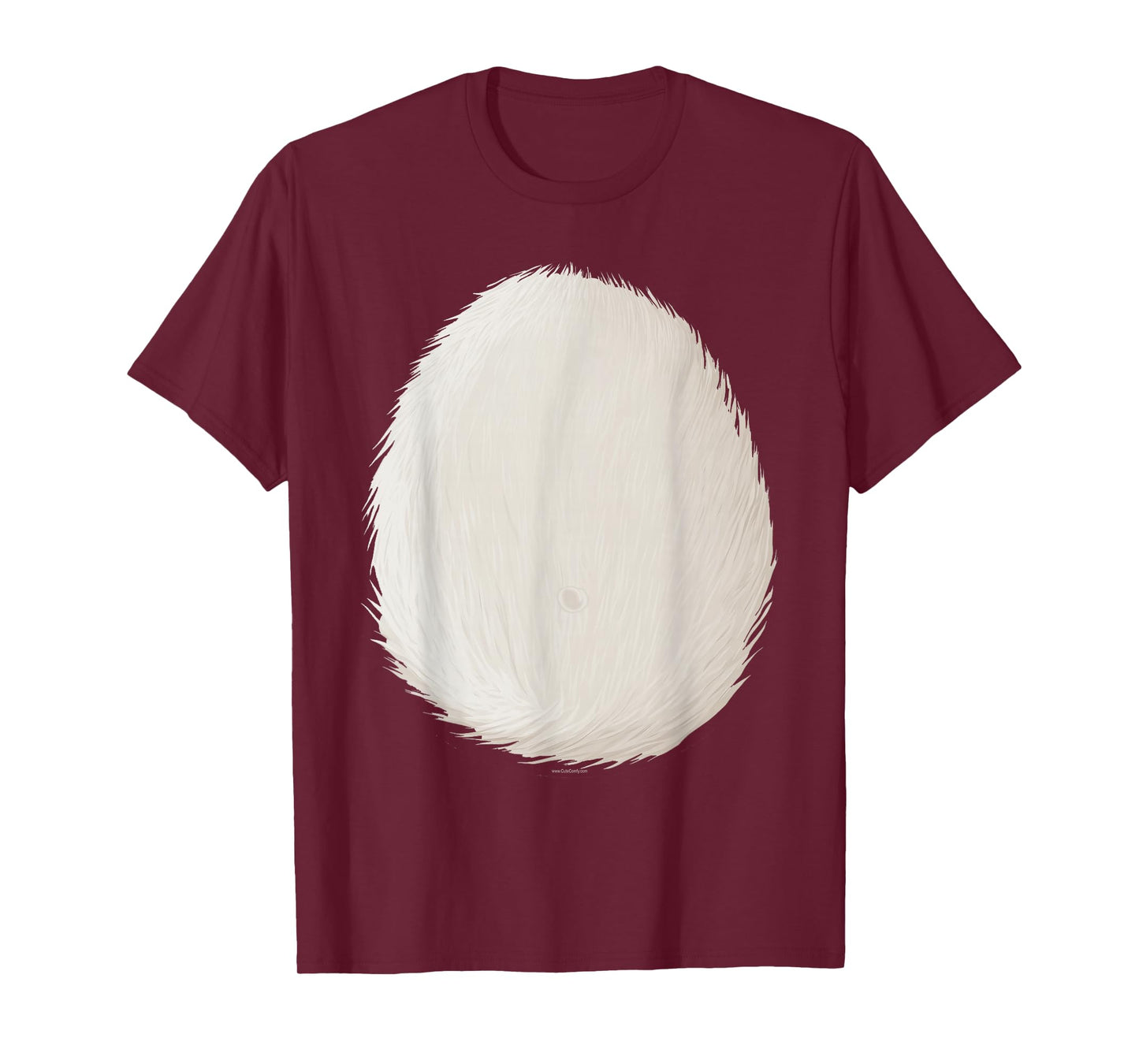 White Fur Belly DIY Halloween Costume Furry Tummy Cosplay T-Shirt
