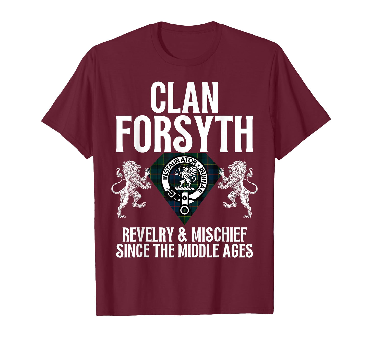 Forsyth Clan Scottish Name Coat Of Arms Tartan Family Party T-Shirt