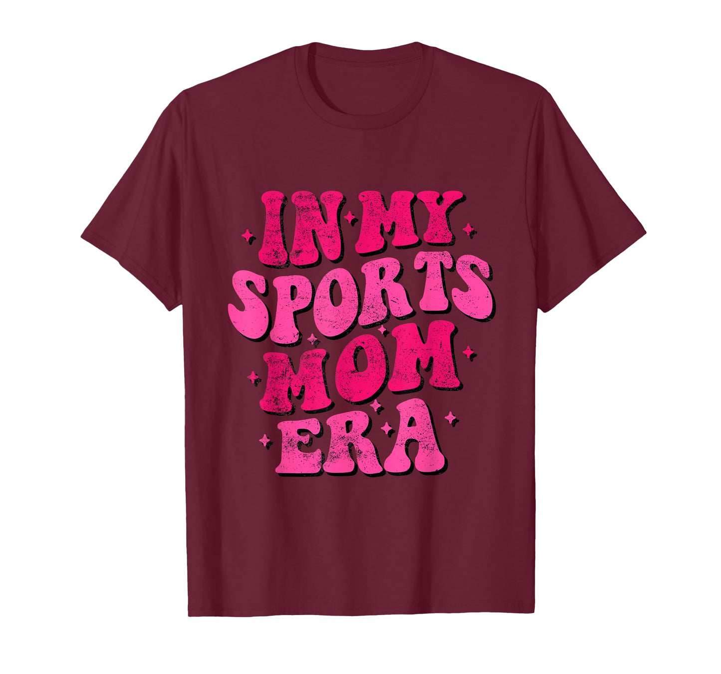 In My Sports Mom Era Funny Sports Mom Groovy Mothers Day T-Shirt