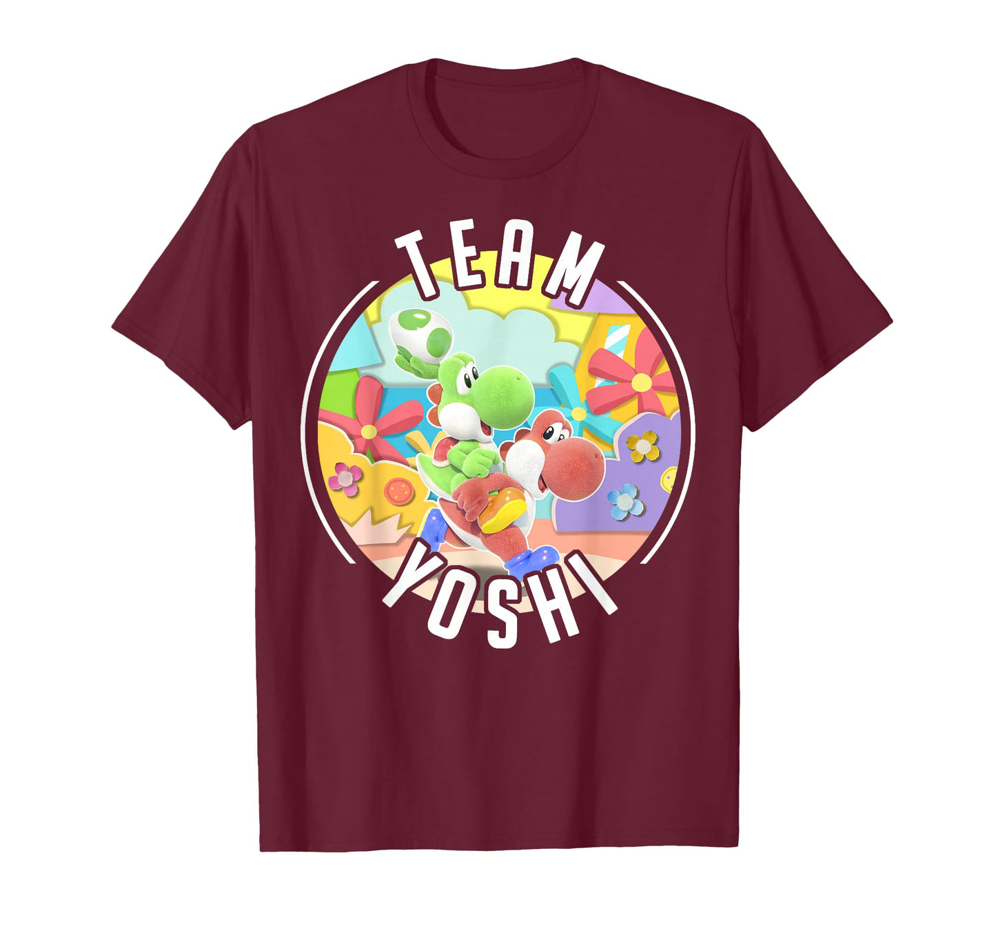 Yoshi's Crafted World Team Yoshi Piggyback Poster T-Shirt