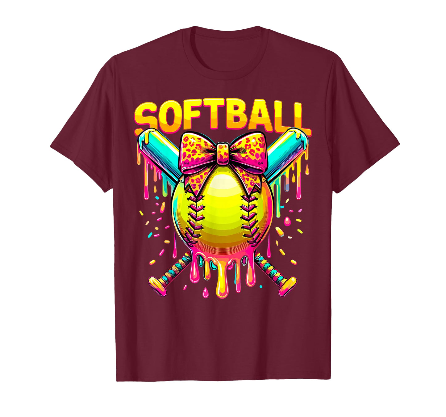 Softball Player Girl Drip T-Shirt