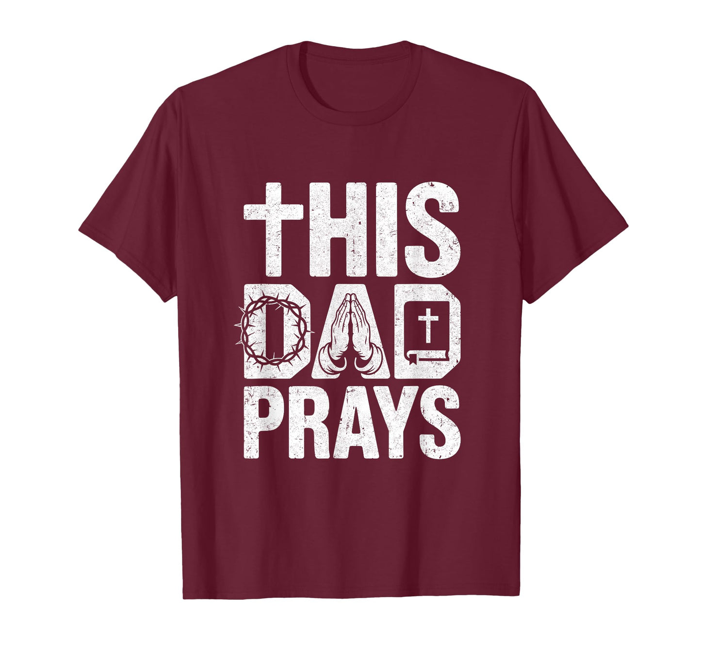 This Dad Pray Religious Vintage Father's Day Christian Daddy T-Shirt