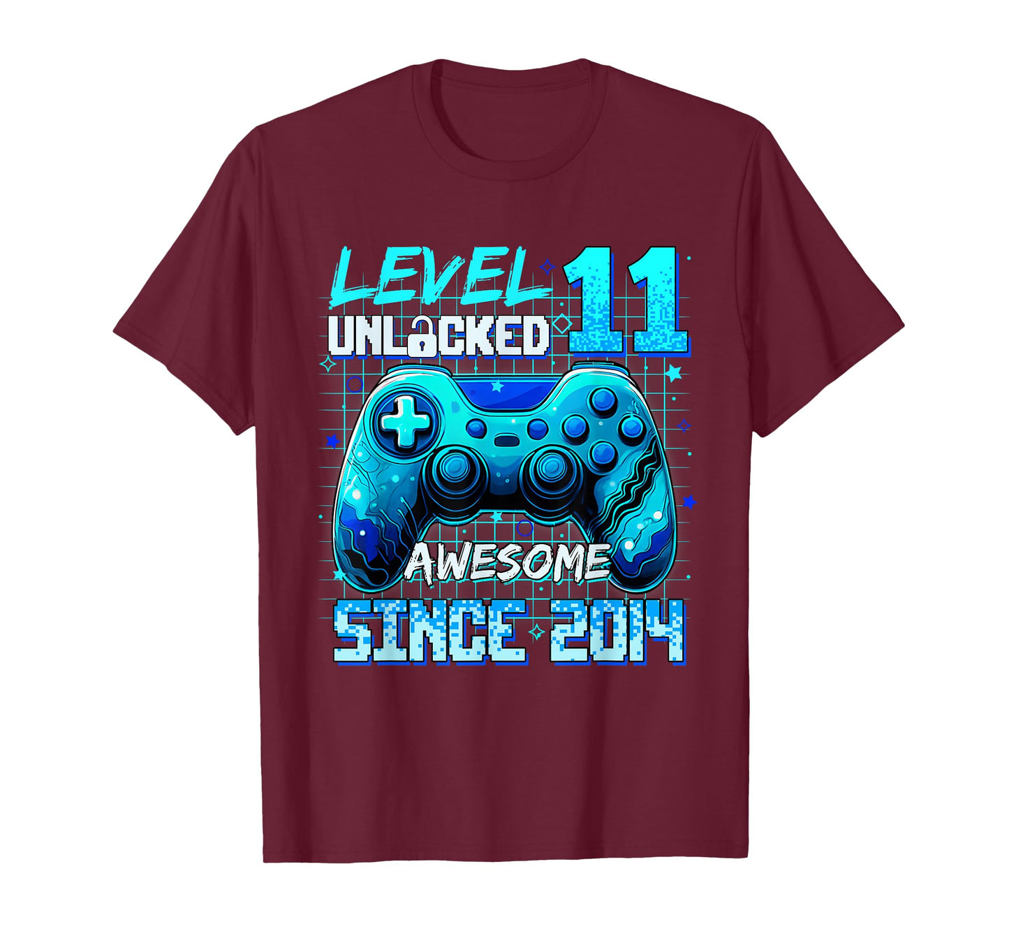 Level 11 Unlocked Awesome Since 2014 Birthday Gaming T-Shirt