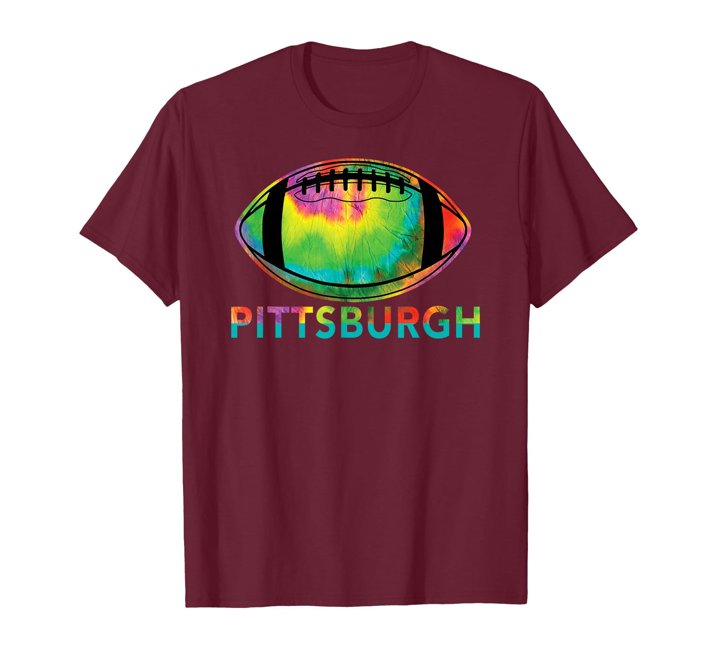 Tie Dye Cool Football Design Apparel Pittsburgh T-Shirt