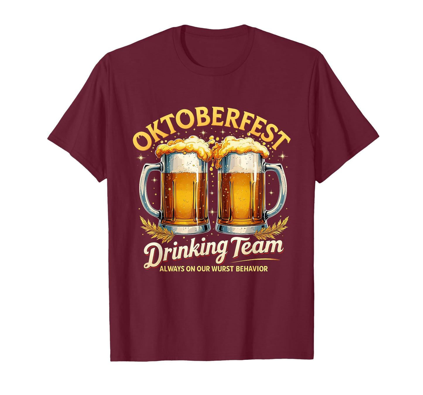 Oktoberfest Drinking Team Funny Beer Party Design T-Shirt