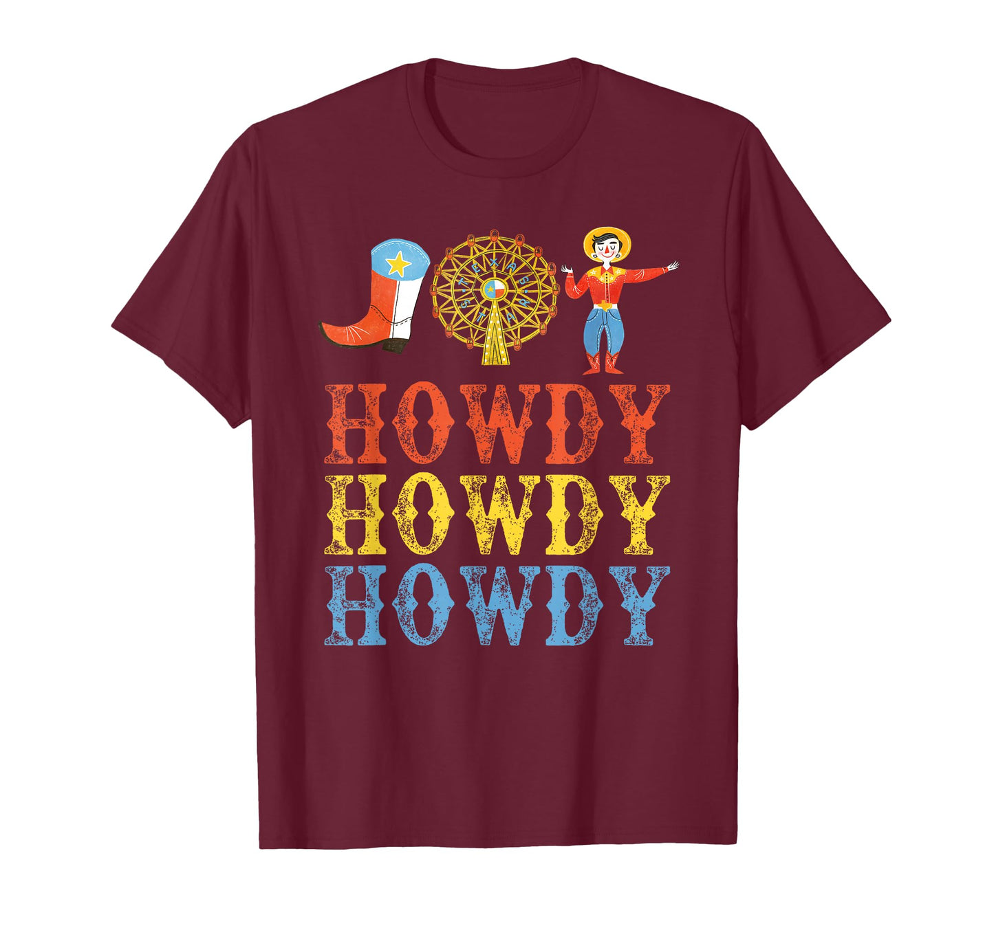TEXAS FAIR, STATE FAIR COWBOY, FERRIS WHEEL, COUNTY FAIR T-Shirt