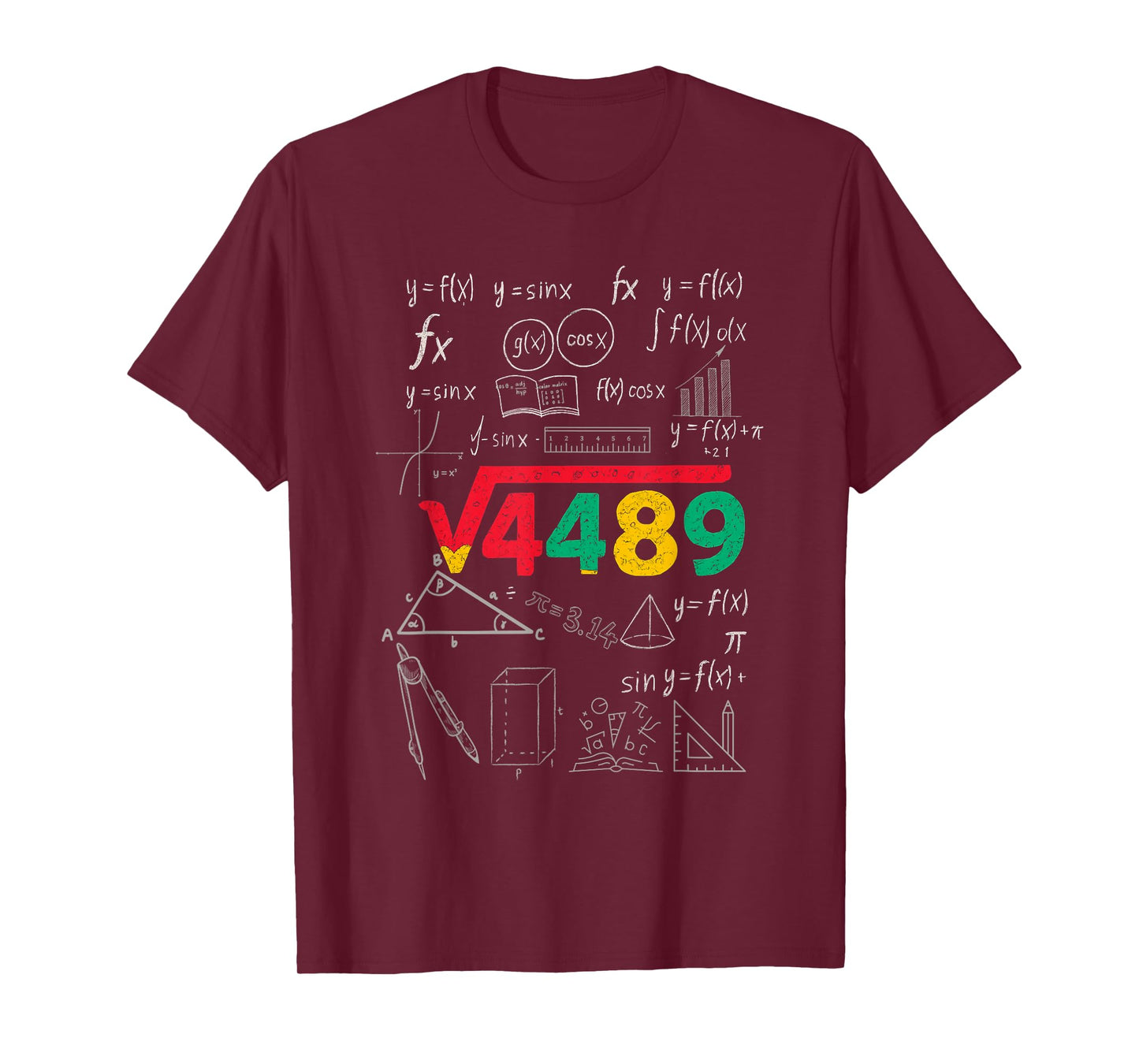 Teacher Math 67 Meme Square Root 4489 Slang Six Seven T-Shirt