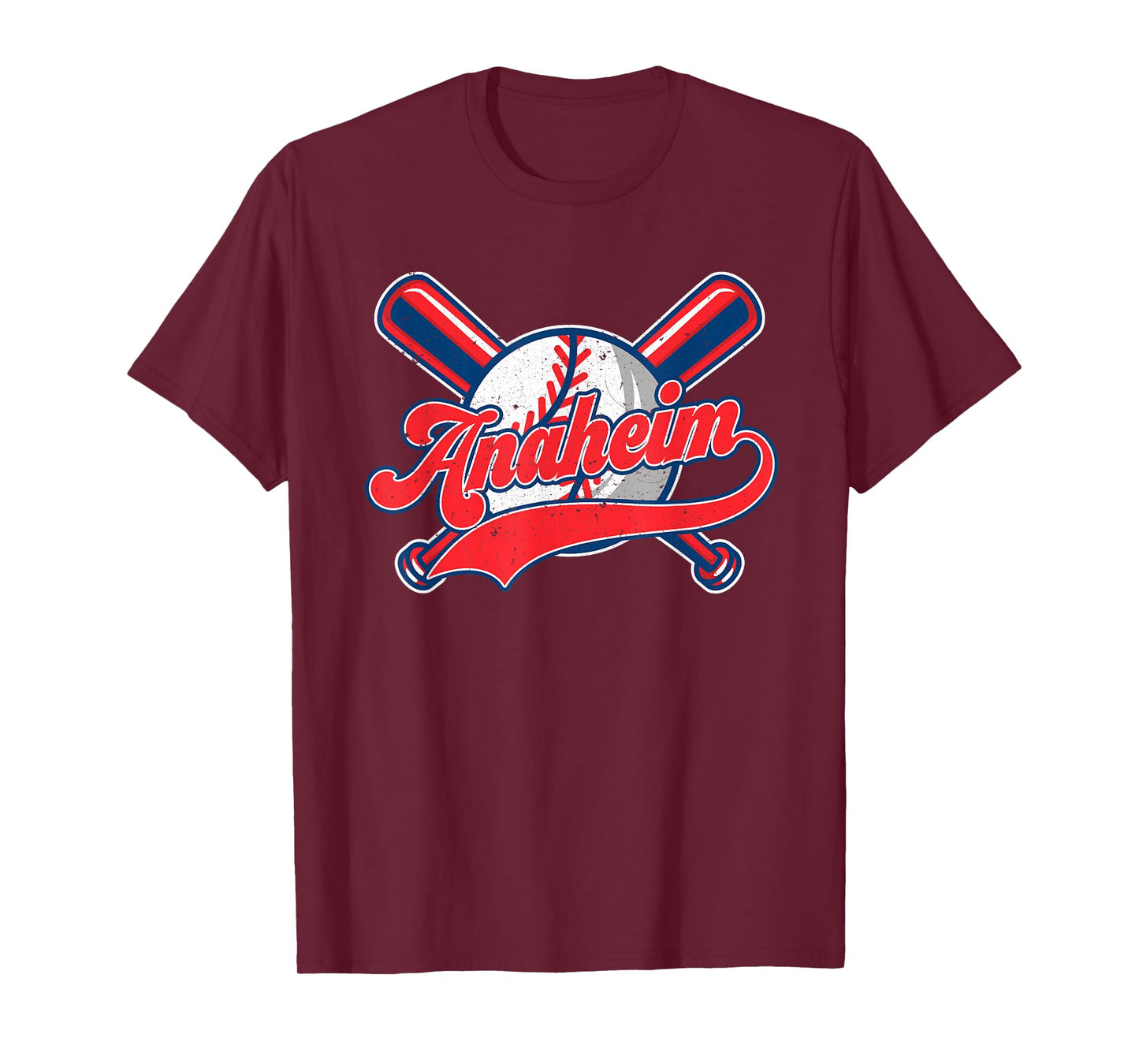 Retro Anaheim California Baseball Tee Vintage Men Women Kids T-Shirt