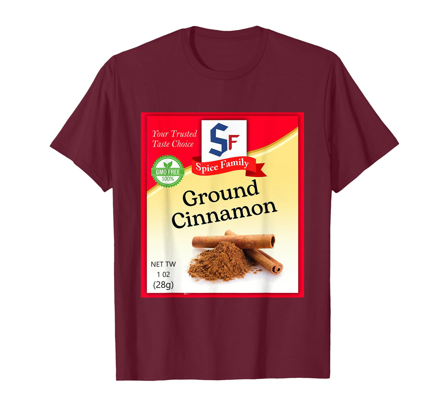 Ground Cinnamon Condiment Holiday Spice Group Costumes T-Shirt