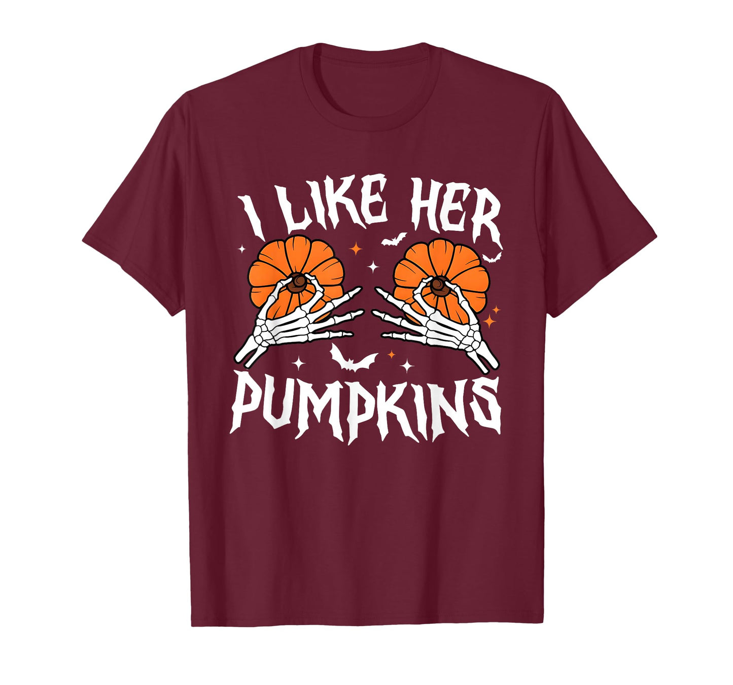 I Like Her Pumpkins I Like His Broomstick Halloween Couple T-Shirt