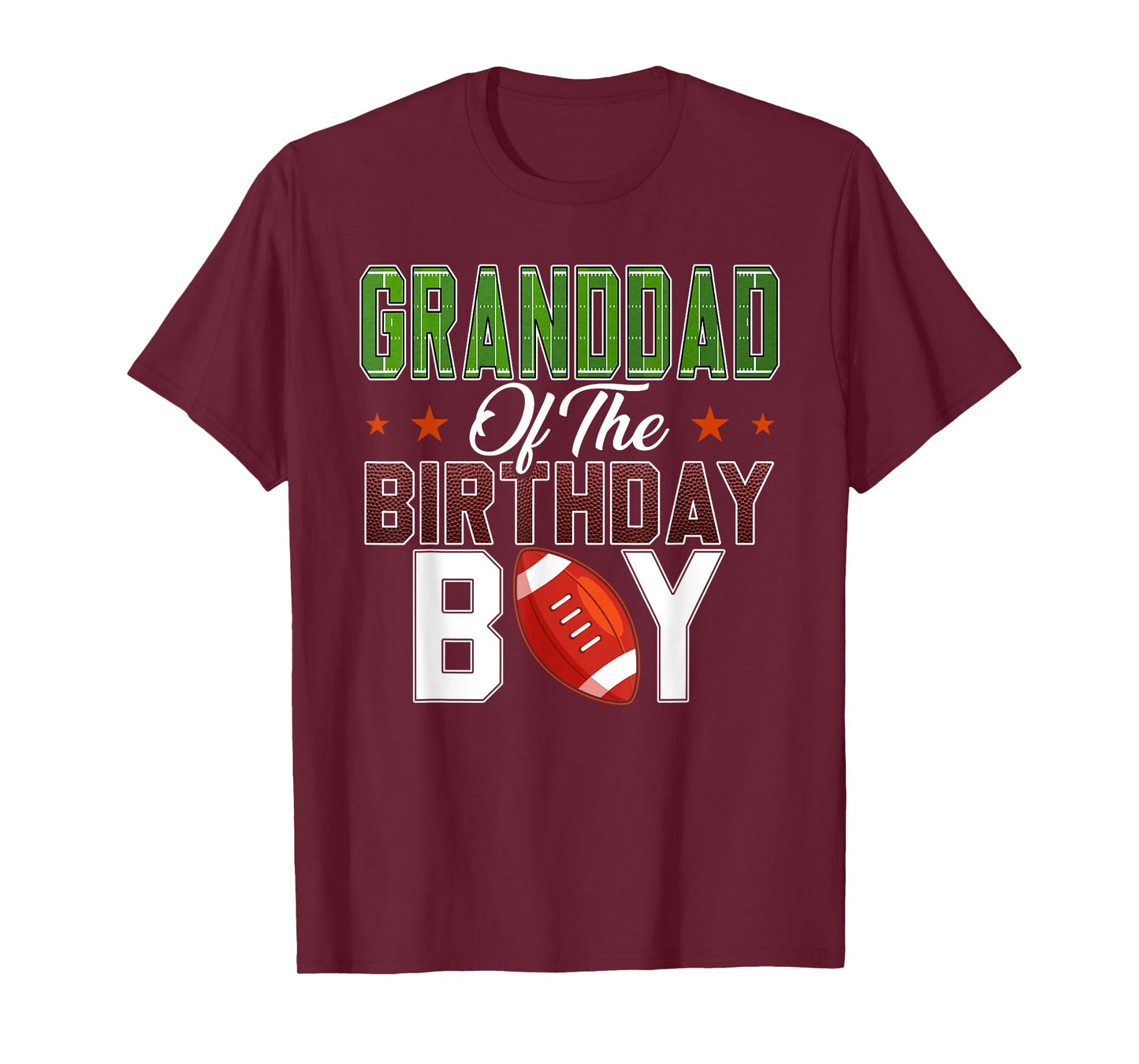 Granddad of The Birthday Boy Football Party Family Matching T-Shirt