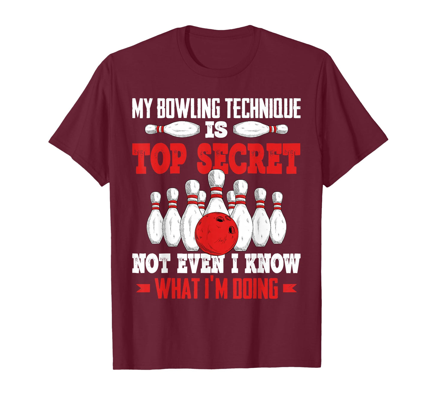 Funny Bowling Technique Ball Bowler Bowling Men Kids Boys T-Shirt