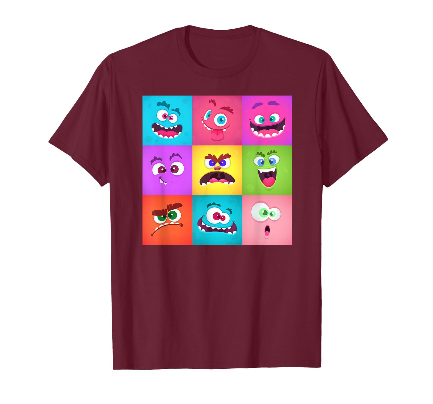Cute Monster Face Emotion Halloween Costume Gift T-Shirt
