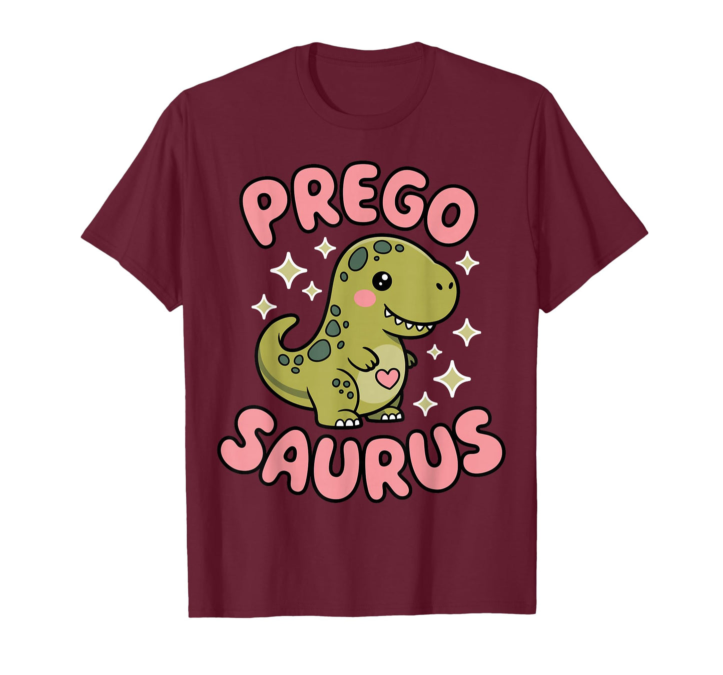 Pregosaurus Cute Retro Mommy Dinosaur Pregnancy Announcement T-Shirt